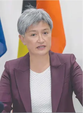  ?? ?? Foreign Minister Penny Wong talks about “unpausing” funding to UNRWA.