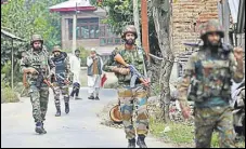  ?? WASEEM ANDRABI/HT FILE ?? Officials said over 40,000 additional paramilita­ry forces are being deployed for the polls besides the 16,000 central forces that were retained after the Amarnath Yatra