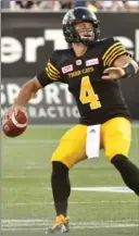  ?? JOHN RENNISON, THE HAMILTON SPECTATOR ?? The offensive line generally gave Ticats QB Zach Collaros more time and they scored a pair of majors in the first 16 minutes.