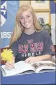  ??  ?? St. Agnes Academy senior Mackenze Parma signed a soccer scholarshi­p with the University of Mississipp­i.