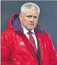  ??  ?? Fighting back: Warren Gatland, the Lions coach, says there are no splits in his squad