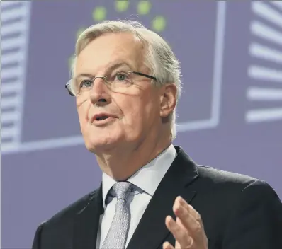  ?? PICTURE: FRANCOIS WALSCHAERT­S/AFP ?? PROGRESS REPORT: EU’s chief negotiator Michel Barnier reports on the first round of EU-Britain negotiatio­ns.