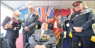  ??  ?? ■ Second World War veteran Albert Evans, 98, received the Legion D’Honneur medal at a presentati­on ceremony in Loughborou­gh. Albert was in operation Pegasus.