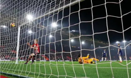  ??  ?? James Ward-Prowse celebrates scoring Southampto­n’s second goal against Fulham at St Mary’s Stadium on Wednesday night. Photograph: Matt Watson/Southampto­n FC via Getty Images