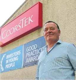  ?? Picture: Dougie Nicolson. ?? Plant manager Mark Cameron of CoorsTek in Glenrothes.