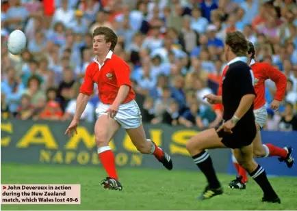  ?? ?? John Devereux in action during the New Zealand match, which Wales lost 49-6