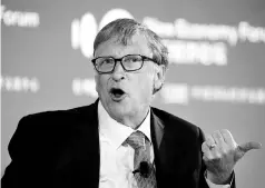  ?? REUTERS ?? ‘I have made the decision to step down from both of the public boards on which
I serve —Microsoft and Berkshire Hathaway — to dedicate more time to philanthro­pic priorities,’ Gates said in a statement