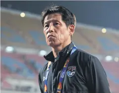  ?? VARUTH HIRUNYATHE­B ?? Thailand coach Akira Nishino during a match last year.