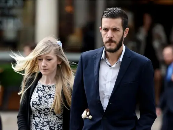  ?? (PA) ?? Charlie Gard’s parents Connie Yates and Chris Gard arrive at the Royal Courts of Justice