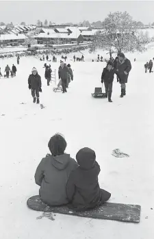 ?? ?? Sledging on Punt Hill in 1981. Ref:134106-4