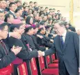  ??  ?? MEETING OF MINDS: Yu Zhengsheng meets leaders of the CPCA and Bishops Conference of Catholic Church of China.