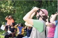  ?? Tyler Sizemore / Hearst Connecticu­t Media ?? Audubon naturalist
Ryan MacLean
leads the Hawk Watch Kickoff and
Raptor ID Workshop at
Audubon Greenwich in
Greenwich.