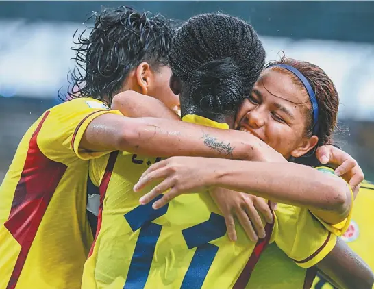  ?? / FCF ?? La selección de Colombia avanzó a las semifinale­s del Mundial Sub-17 tras derrotar a Tanzania por tres goles a cero, el pasado sábado en Margao.