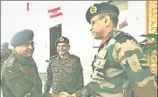  ?? HT PHOTO ?? Indian Army chief General Manoj Pande during his visit to Ladakh sector on Thursday.