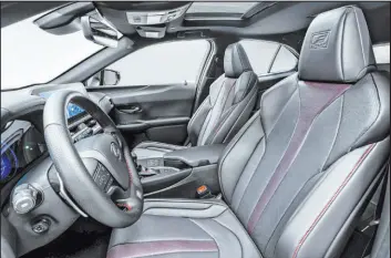  ?? Lexus ?? Seats come in eco-friendly synthetic leather and have a distinct two-tone design with accent stitching.