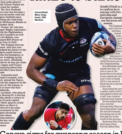  ??  ?? Committed: Maro Itoje. Inset, Will Skelton
