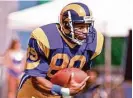  ?? Bernstein Associates / Getty Images ?? L.A. was OK by the Rams’ Ron Brown, who won gold in the 1984 Games.