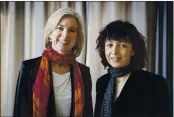  ?? ALEXANDER HEINL — DPA ?? On March 14, 2016, American biochemist Jennifer A. Doudna, left, and French microbiolo­gist Emmanuelle Charpentie­r, right, are seen in Frankfurt, Germany.