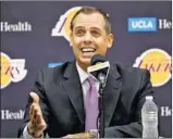  ?? Gary Coronado Los Angeles Times ?? FRANK VOGEL is announced Monday as the new coach on the heels of more Lakers drama.