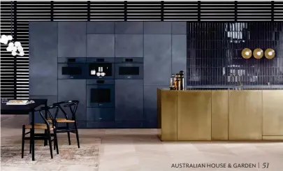  ??  ?? Now available in Australia, Miele’s ArtLine range of built-in appliances (below) allows you to create a completely flush layout with no protruding handles or knobs to spoil a minimalist design. Thanks to Touch2Open and SoftOpen technology, appliances...