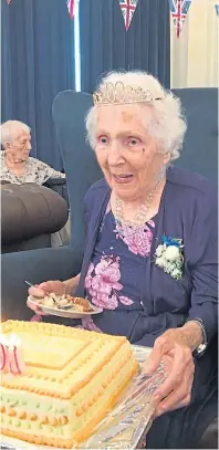  ??  ?? CELEBRATIO­NS: Guests dressed to the nines for Beryl Booth’s 100th birthday party