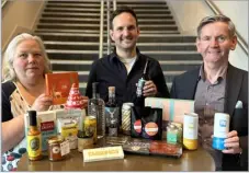  ?? ?? From left: Lindsay Prior, AGS culinary lead of ESS, Energy, Government and Infrastruc­ture; Ben Hopkins-Lefevre, founder of Hopkins-Lefevre; and Mark Spalding, senior trading manager of Spar Scotland