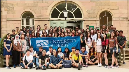  ??  ?? HELP academy’s department of management Studies students at the University of derby, UK (buxton campus) during the internatio­nal Study Trip 2019.