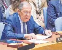  ?? Photo / AP ?? Russian Foreign Minister Sergey Lavrov .