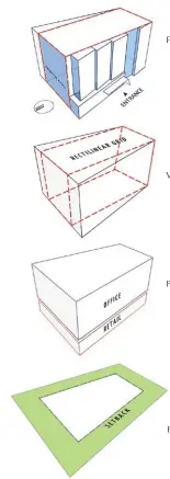  ??  ?? CONCEPTUAL FORM
FACADE
VOLUME
PROGRAM
PLOT