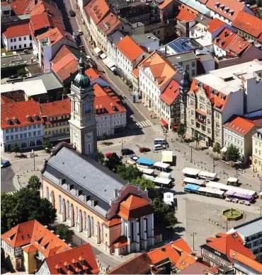  ?? Foto: dpa/Jan-Peter Kasper ?? Die Innenstadt von Eisenach