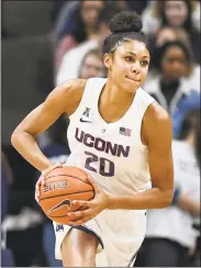  ?? Jessica Hill / Associated Press ?? UConn’s Olivia NelsonOdod­a made the U.S. roster for the upcoming FIBA AmeriCup.