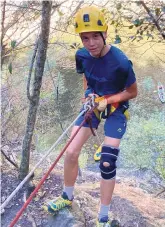  ?? ?? Kade Househam ready for her abseil adventure.