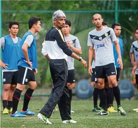  ??  ?? A household figure: Rajagopal led Malaysia’s Under-23 side to the 2009 SEA Games gold medal and the senior squad to the 2010 AFF Cup title.