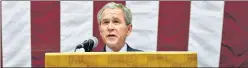  ?? REUTERS ?? Former US president George W Bush speaking to American troops in Baghdad in 2008.