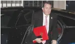  ?? (Simon Dawson/Reuters) ?? BRITAIN’S SECRETARY OF STATE for Internatio­nal Trade Liam Fox arrives for a meeting at 10 Downing Street earlier this month.