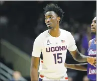  ?? Stephen Dunn / Associated Press ?? Sidney Wilson’s second season of playing at UConn will be a critical one for the Huskies.