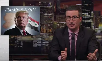  ??  ?? John Oliver: ‘So basically, America left the region the same way you leave a party right after you’ve clogged the toilet: quickly, leaving everything behind and forcing someone else to deal with all the shit.’ Photograph: YouTube