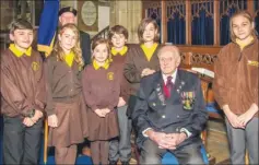  ?? Picture: Stuart Kirk ?? Geoffrey Blain was presented with replacemen­t medals at a church service in Rolvenden