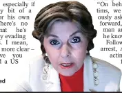  ??  ?? US lawyer Gloria Allred