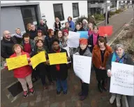  ??  ?? TOP AND ABOVE: members of the Save our Womens Resource C entre protest outside the centre in Tralee.