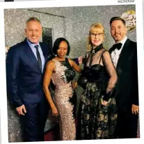  ??  ?? Tebogo with fellow Dancing with the Stars SA judges (from left) Jason Gilkison, Debbie Turner and Bryan Watson. She’s feared as the toughest judge on the show.