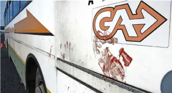  ?? | PHANDO JIKELO African News Agency (ANA) ?? THE Golden Arrow Bus Service was disrupted when one of the company’s drivers was wounded in a shooting yesterday. The company said it would run a limited service in the wake of the incident.