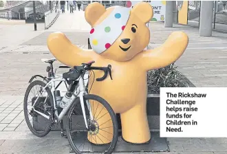  ??  ?? The Rickshaw Challenge helps raise funds for Children in Need.