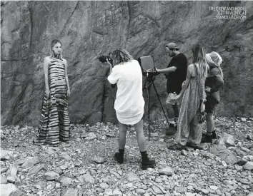  ??  ?? THE CREW AND MODEL JEET PAVLOVIC AT STANDLEY CHASM.