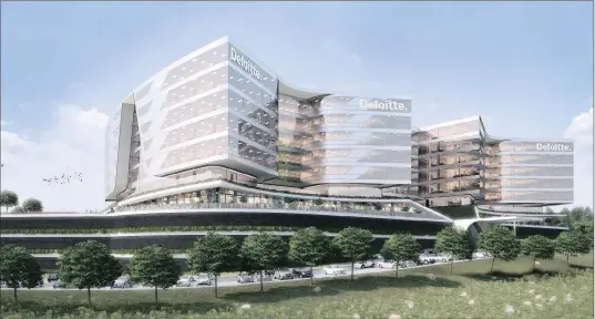  ??  ?? An artist’s impression of the exterior of the proposed new Gauteng office for Deloitte, which will be developed by Atterbury Property.
