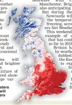  ??  ?? CONTRAST: Forecaster­s say northern areas will suffer while south swelters