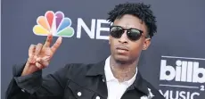  ?? JORDAN STRAUSS/THE ASSOCIATED PRESS ?? “I don’t think the policy is broken, I think the way they enforce the policy is broken,” Atlanta rapper 21 Savage said of America’s immigratio­nenforceme­nt laws.