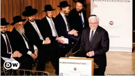  ?? ?? Rabbineror­dination mit Bundespräs­ident Steinmeier