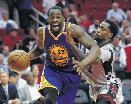  ?? Karen Warren / Houston Chronicle ?? The Rockets’ second-round loss spared them a likely third consecutiv­e playoff obliterati­on by Draymond Green and the Warriors.