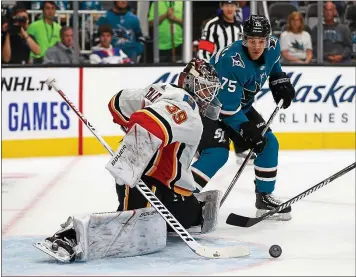  ?? NHAT V. MEYER — STAFF PHOTOGRAPH­ER ?? The Sharks’ Danil Yurtaykin (75) is receiving a golden opportunit­y to play top-six minutes with Evander Kane suspended.